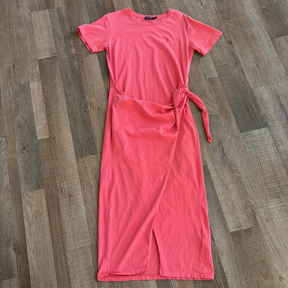Polo Ralph Lauren Pink T Shirt Long Line Dress